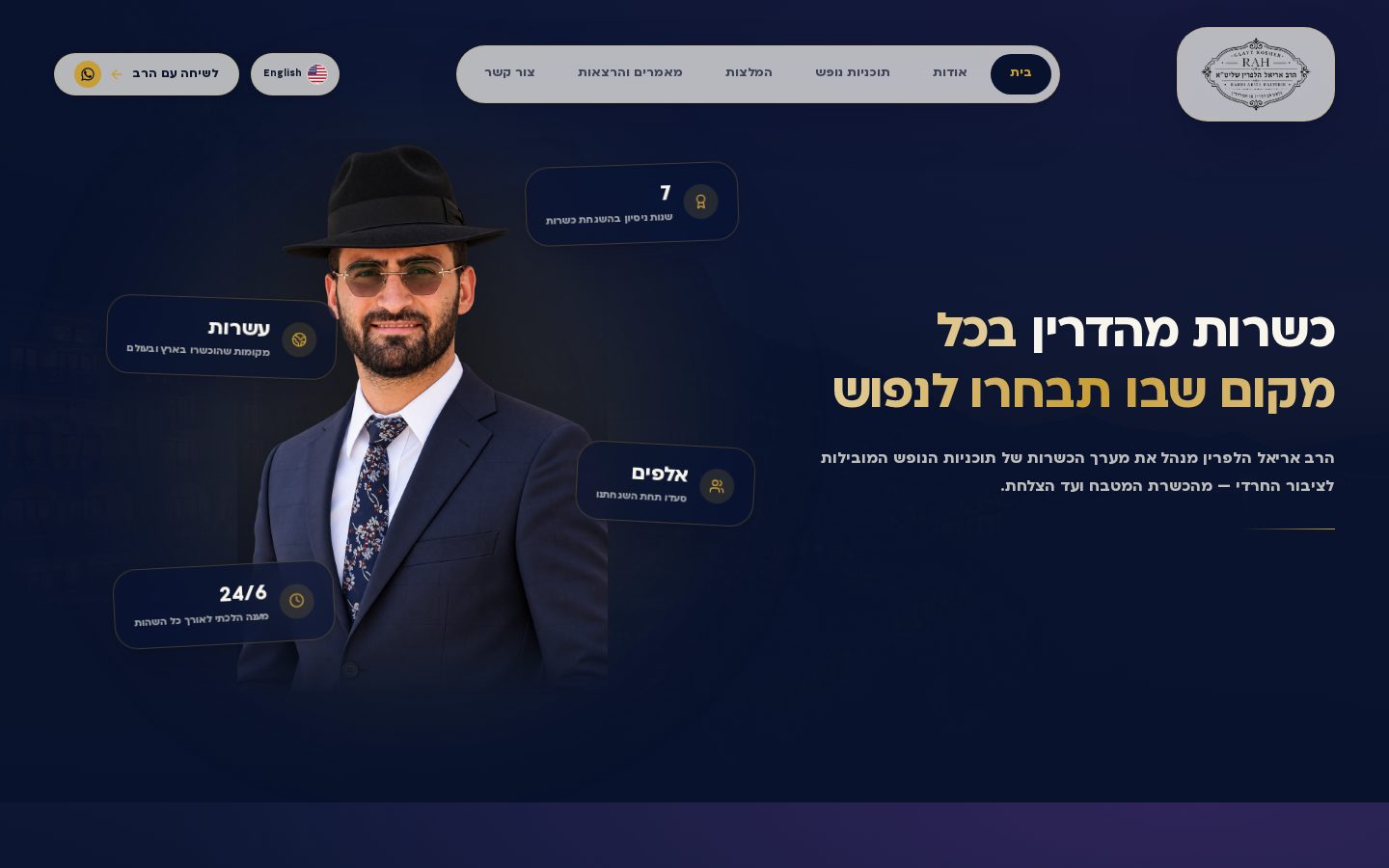 עיצוב אתר עבור כשרות הרב אריאל הלפרין